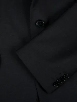 HUGO Blazers & Sportcoats|Jeffery Textured Virgin Wool Blazer Dark Grey