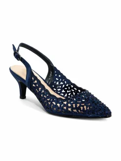 Lady Couture Jewel Laser-Cut Slingback Pumps