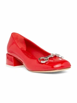 Beautiisoles by Robyn Shreiber Jila Patent Leather Block Heel Pumps
