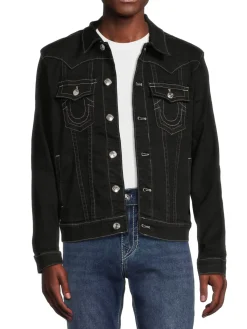 True Religion Coats & Jackets|Jimmy Denim Trucker Jacket Black