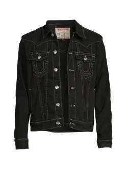 True Religion Coats & Jackets|Jimmy Denim Trucker Jacket Black
