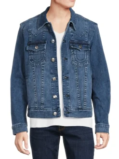 True Religion Coats & Jackets|Jimmy Washed Denim Jacket Medium Blue