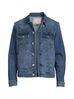 True Religion Coats & Jackets|Jimmy Washed Denim Jacket Medium Blue