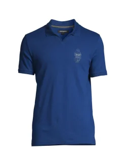 Karl Lagerfeld Paris Polos|Johnny Collar Knight Pique Polo Blue