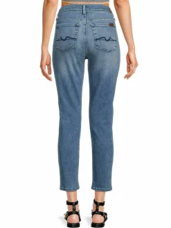 Women 7 For All Mankind Josefina Mid Rise Straight Leg Jeans