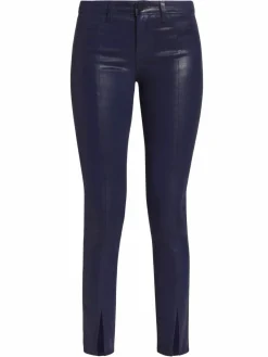 Women L'AGENCE Jyothi Mid Rise Coated Skinny Split Ankle Jeans