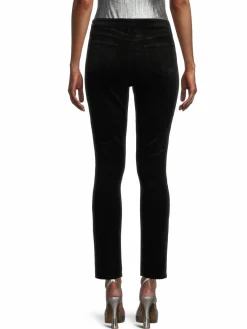 Women L'AGENCE Jyothi Velvet Split Ankle High-Rise Pants