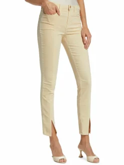 Women L'AGENCE Jyothi Velvet Split Ankle High-Rise Pants