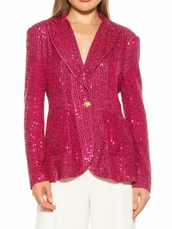 Women Alexia Admor Kai Sequin Single Breasted Blazer