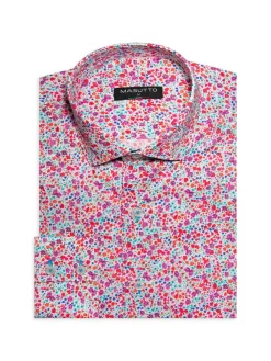 Masutto Dress Shirts|Karina Floral Dress Shirt Pink