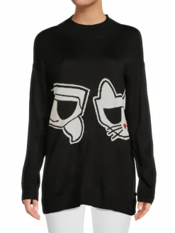 Women Karl Lagerfeld Paris Karl Choupette Longline Sweater