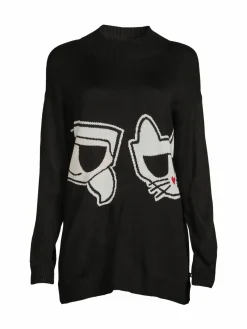 Women Karl Lagerfeld Paris Karl Choupette Longline Sweater