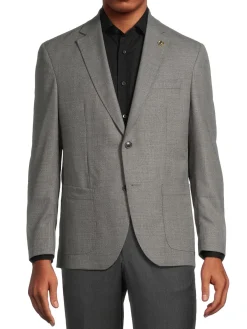 Ted Baker London Blazers & Sportcoats|Keith Wool Blend Blazer Grey