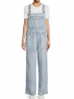Women Boyish Kenny Light Wash Denim Jumpsuit