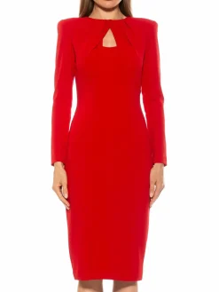 Women Alexia Admor Kesia Draped Neck Sheath Dress