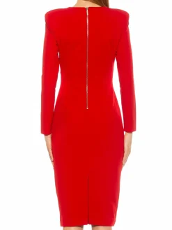 Women Alexia Admor Kesia Draped Neck Sheath Dress