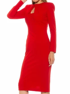 Women Alexia Admor Kesia Draped Neck Sheath Dress