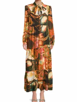 Women Marie Oliver Khloe Abstract Tie Neck Maxi Dress