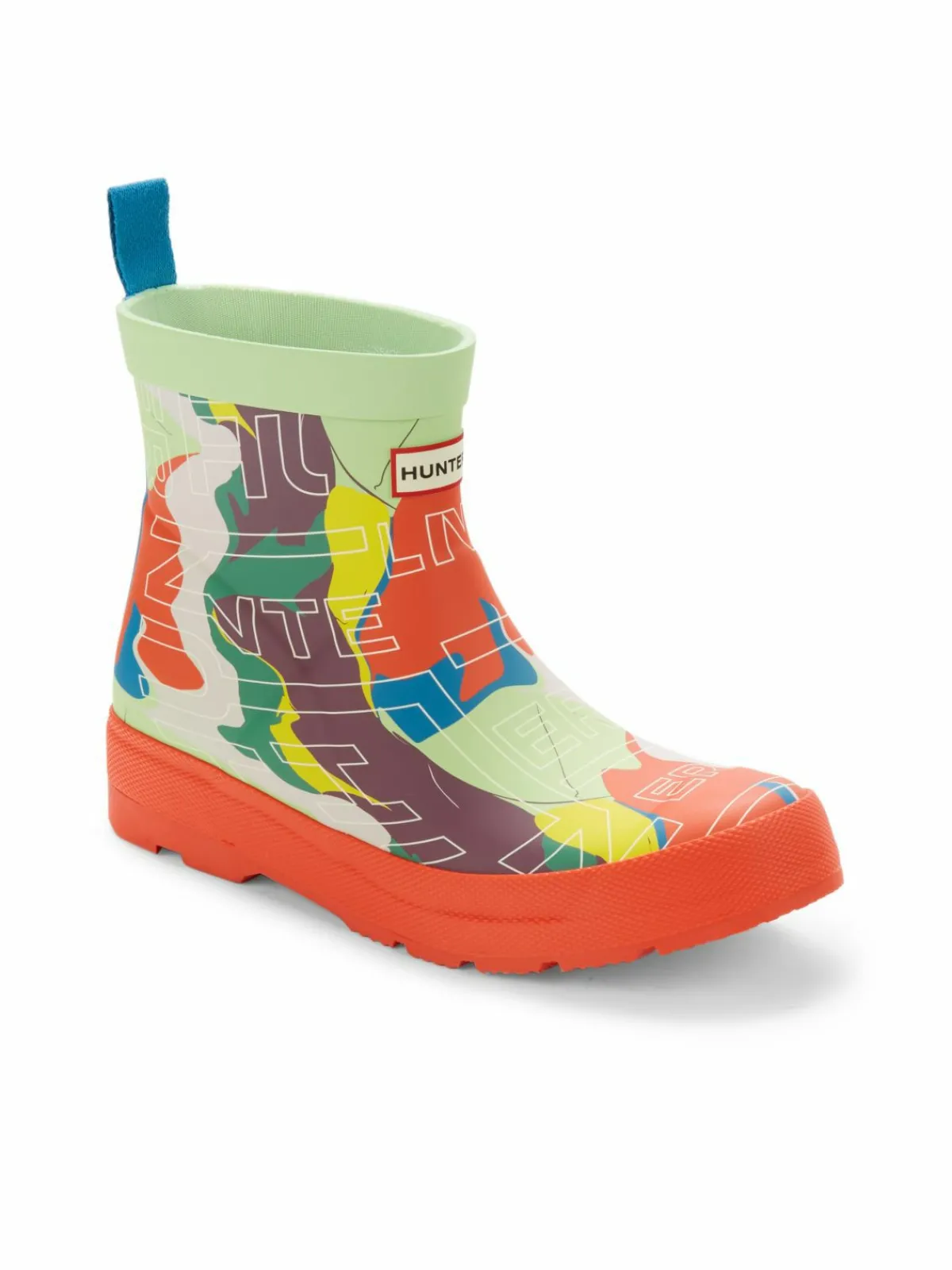 Hunter Kid's Multicolor Play Logo Print Boots