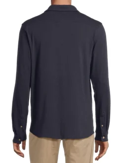 Slate & Stone Casual Button-Down Shirts|Knit Button Down Shirt Navy