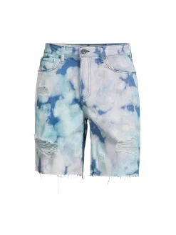 Monfrère Shorts|Kobe Distressed Denim Shorts Blue