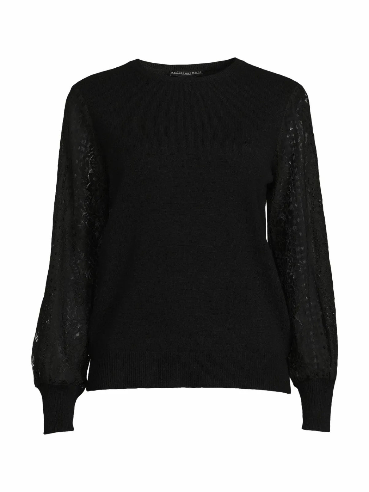 Women Sofia Cashmere Lace Sleeve Cashmere Sweater