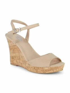 Charles by Charles David Lambert Microsuede Cork Wedge Sandals