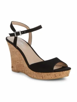 Charles by Charles David Lambert Microsuede Cork Wedge Sandals