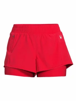 Women Spyder Laser Cut Running Shorts