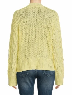 Women Joie Lattice Linen Blend Cardigan