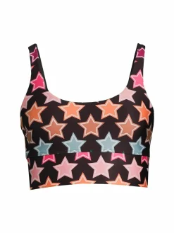 Women Beach Riot Leah Star Print Sports Bra