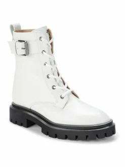 Stuart Weitzman Leather Combat Boots