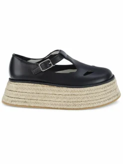Burberry Leather Platform Mary Janes