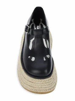Burberry Leather Platform Mary Janes