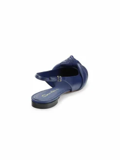 Santoni Leather Slingback Flat Shoes