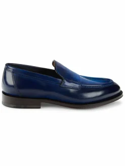 Santoni Leather Slip On Shoes