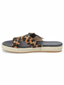 Stuart Weitzman Leopard-Print Calf Hair Espadrille Sandals
