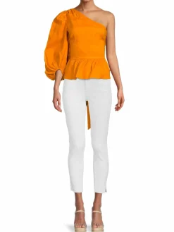 Women Ted Baker London Lera Linen Blend One Shoulder Top