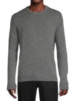 Zadig & Voltaire Sweaters|Liam Heathered Wool & Cashmere Sweater Grey