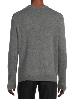 Zadig & Voltaire Sweaters|Liam Heathered Wool & Cashmere Sweater Grey