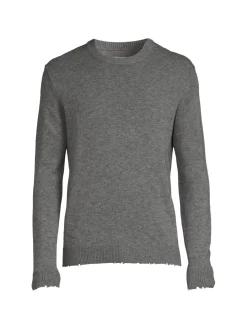 Zadig & Voltaire Sweaters|Liam Heathered Wool & Cashmere Sweater Grey