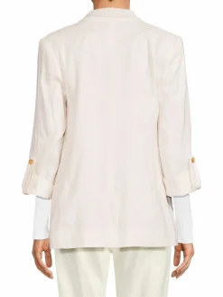 Women T Tahari Linen Blend Blazer