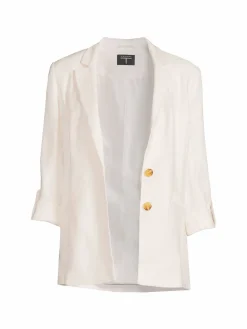Women T Tahari Linen Blend Blazer