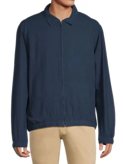 Saks Fifth Avenue Linen|Linen Blend Bomber Jacket