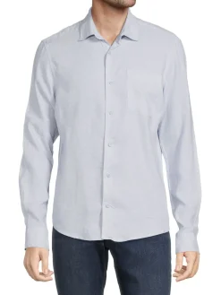 Saks Fifth Avenue Linen|Linen Blend Long Sleeve Button Down Shirt
