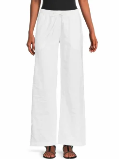 Women Saks Fifth Avenue Linen Blend Wide Leg Pants