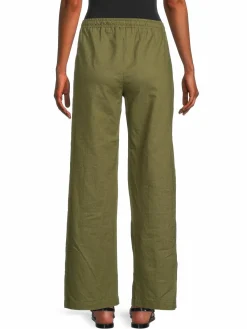 Women Saks Fifth Avenue Linen Blend Wide Leg Pants