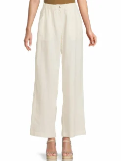 Women Max Studio Linen Blend Wide Leg Pants