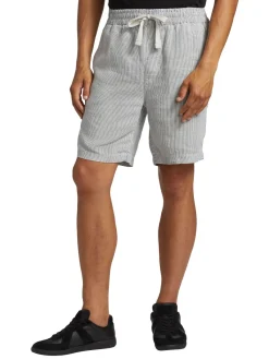 Joe's Jeans Shorts|Linen Drawstring Shorts White Blue