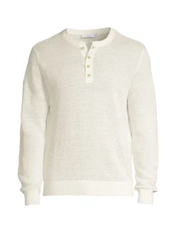 Onia Sweaters|Linen Henley Sweater